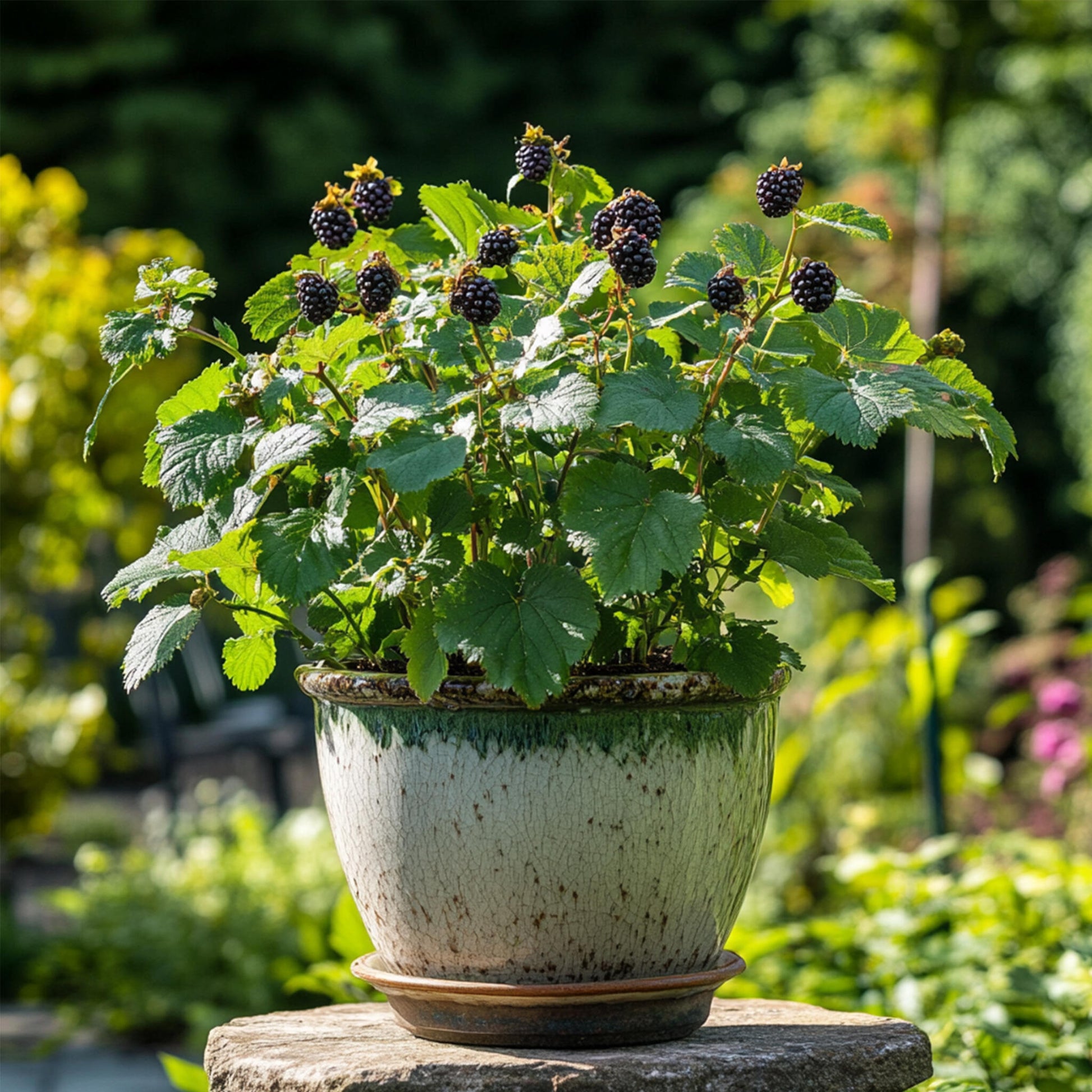 Zarzamora - 4 Pzs - Rubus Fruticosus 'thornfree' - Altura 50-60cm - ⌀15cm_1