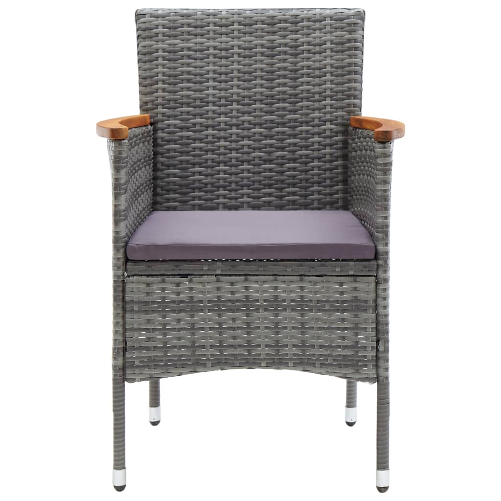 Vidaxl Juego De Comedor De Jardín De 5 Piezas Gris_5