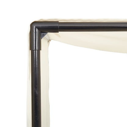 Tumbona Doble Con Techo Y Cortinas Ratán Sintético Beige / Vetonek_3