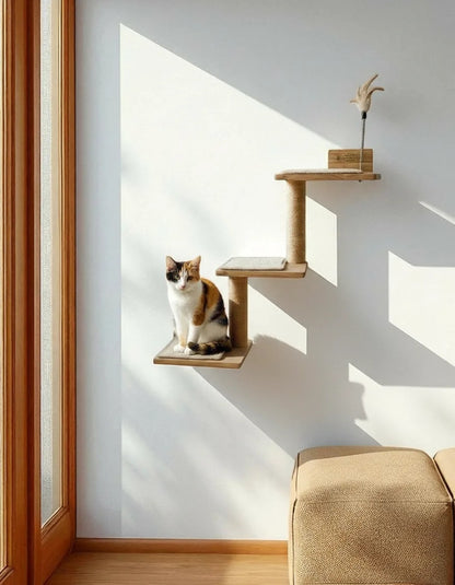 Árbol Para Gatos Duna, 3 En 1 Con Rascadores, Escalera Y Juguete Althea Living 40x40x66cm_3