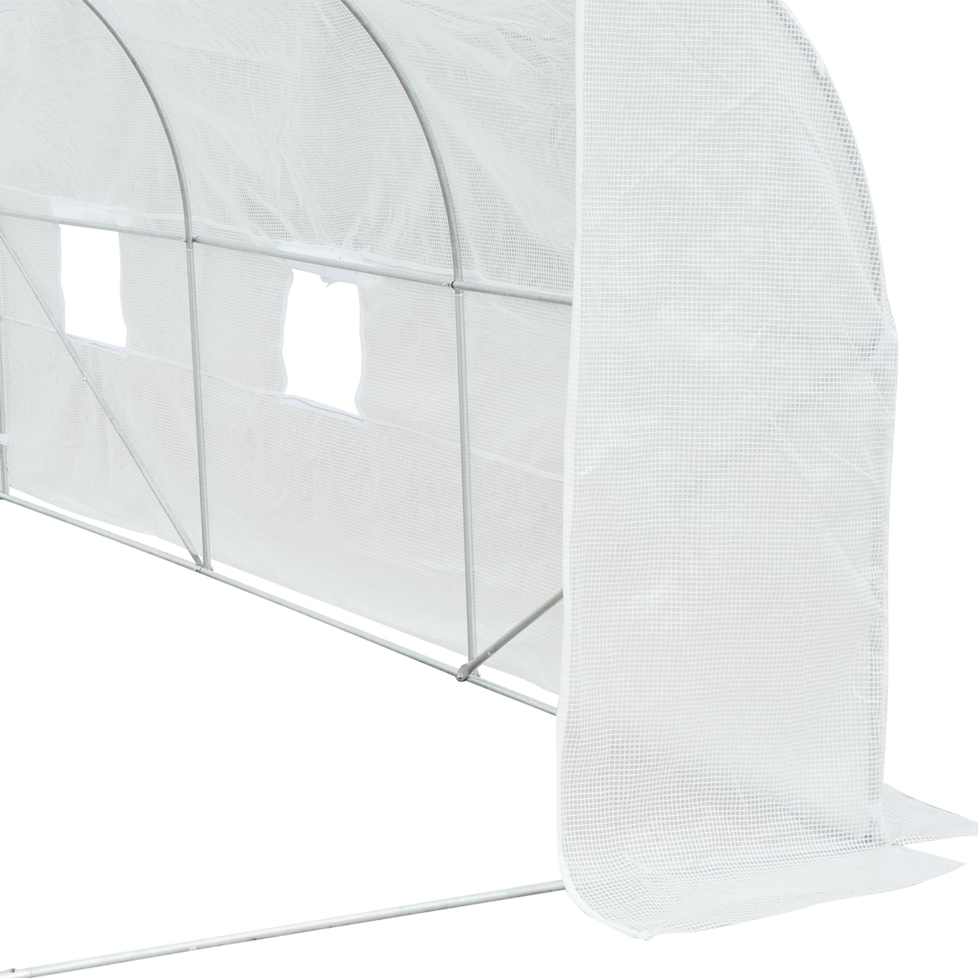 Outsunny Conjunto De Invernadero De Túnel Y Cubierta De Repuesto 3,5x3x2m Blanco_3