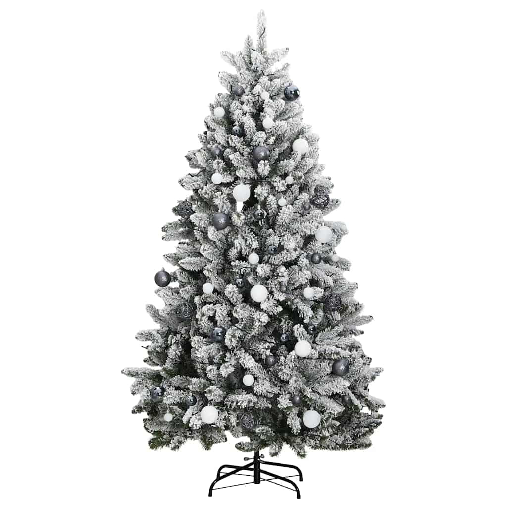 Vidaxl Árbol De Navidad Artificial Con Bisagras 300 Led Y Bolas 240 Cm_3