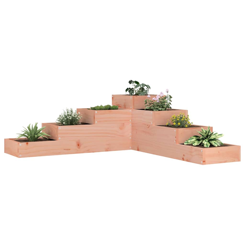 Jardinera De Jardín De 4 Niveles, 106 X 104,5 X 36 Cm, Madera Maciza Douglas_2