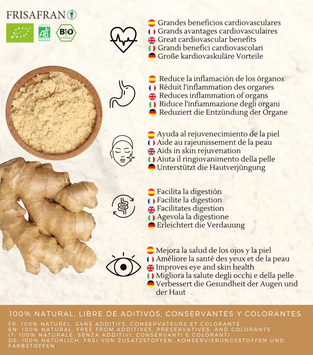 Jengibre En Polvo Ecológico | Calidad | Frisafran 500 G_3