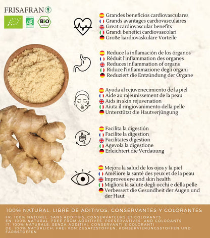 Jengibre En Polvo Ecológico | Calidad | Frisafran 500 G_3