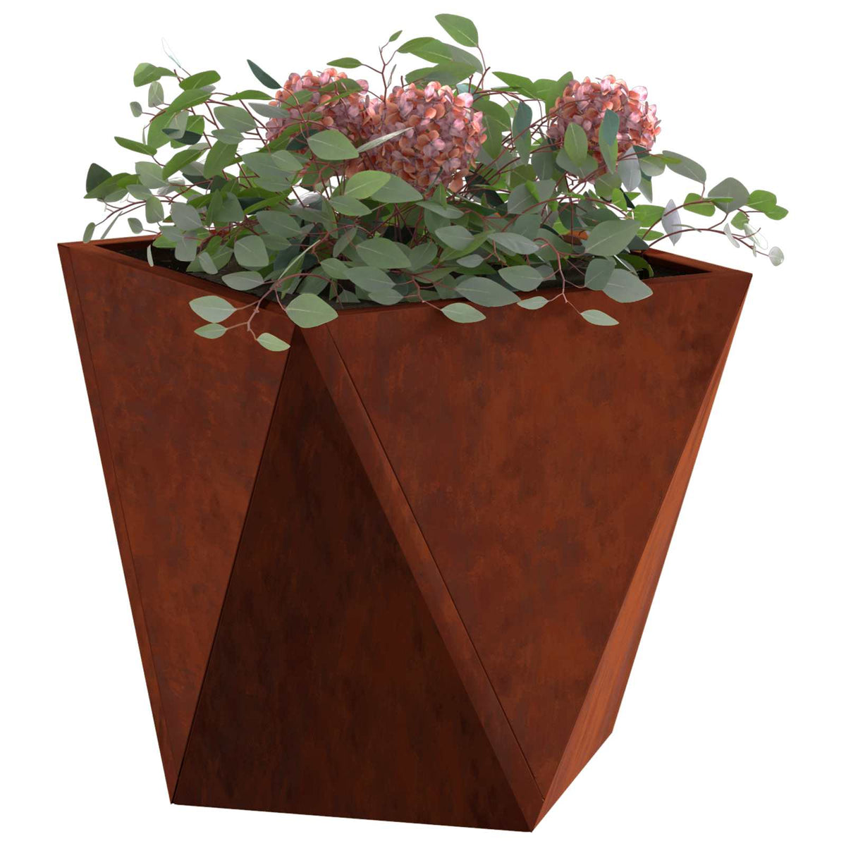 Jardinera 2 Uds. Oxidado 30 X 30 X 30 Cm Acero Autopatinable_2
