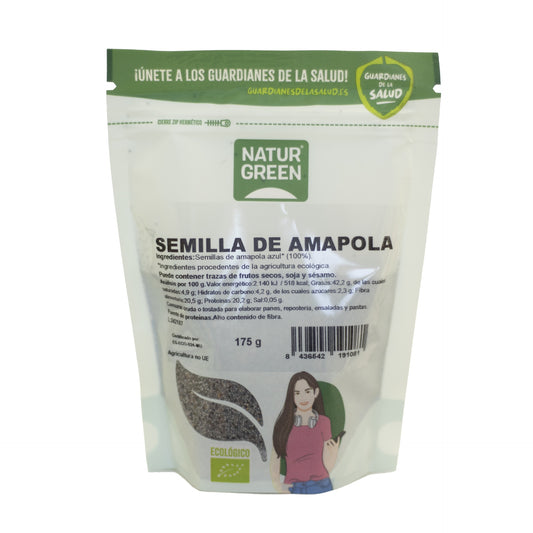 Sementes de Papoila Biológicas Naturgreen 175 g
