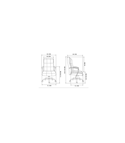 Silla De Oficina Belinda En Piel Sintética Marrón Envejecido. Alto: 110/119.5cm Ancho: 6_4