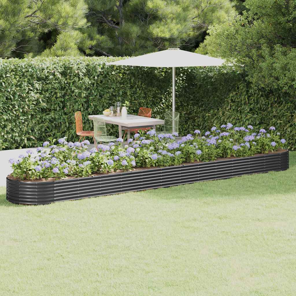 Jardinera Arriate Acero Galvanizado Antracita 544x100x36cm_1