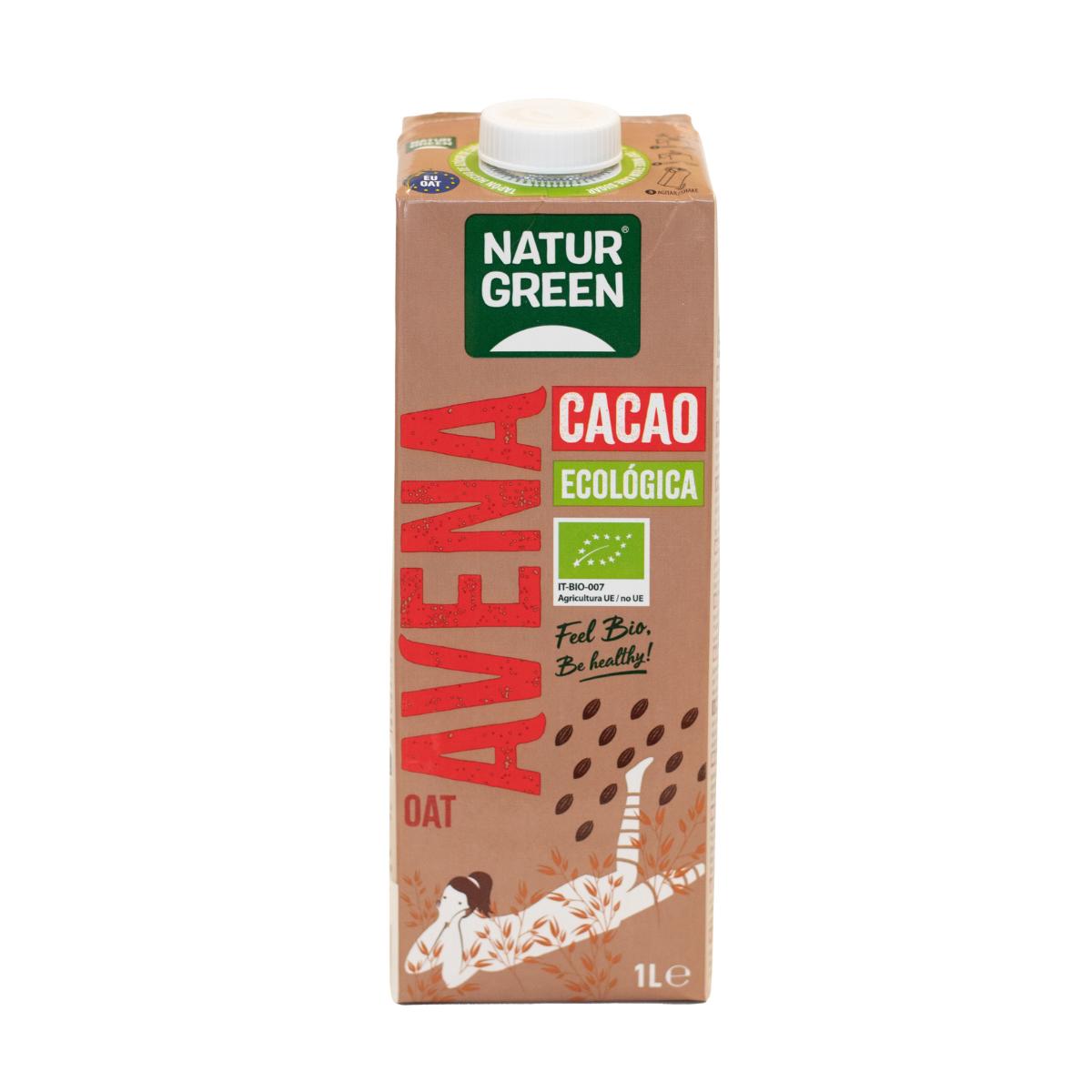 Embalagem de 6 x Bebida de Aveia com Chocolate NaturGreen 1 L