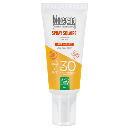 Spray Protetor Solar Hipoalergénico FPS 30 da Bioregena 90 ml