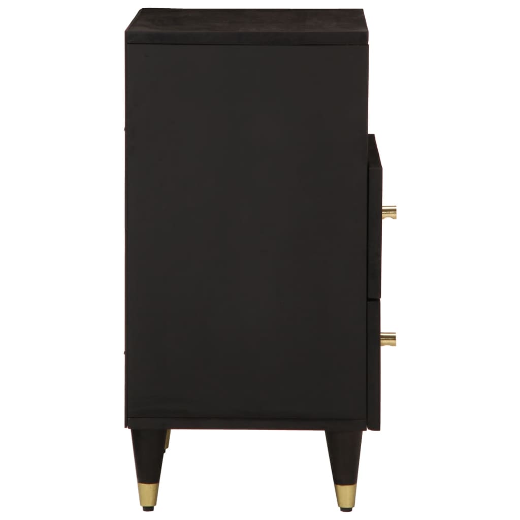 Mesita De Noche Madera Maciza De Mango 50x33x60 Cm_2