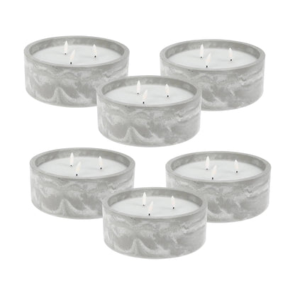 Well Home - Pack 6 Velas Led Redonda Gris Marmolado_0
