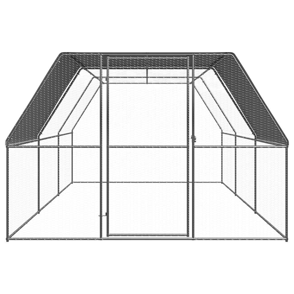 Vidaxl Jaula Gallinero De Acero Galvanizado 3x6x2 M_1