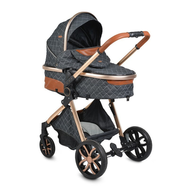Carrito De Bebé Dúo Convertible Con Detalles En Polipiel Alma Black_2