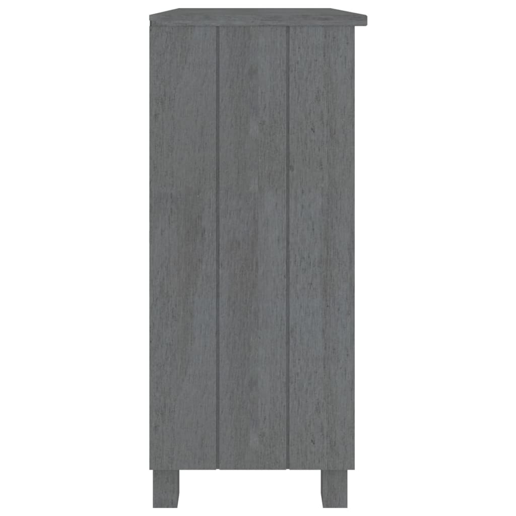 Aparador Hamar Madera Maciza Pino Gris Oscuro 85x35x80 Cm / Vetonek_5