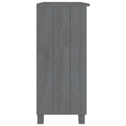 Aparador Hamar Madera Maciza Pino Gris Oscuro 85x35x80 Cm / Vetonek_5