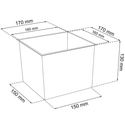 Maceta Rato De 7,2 Litros Con Inserto 17 X 17 X 32,4 Cm En Color Ocre Oscuro