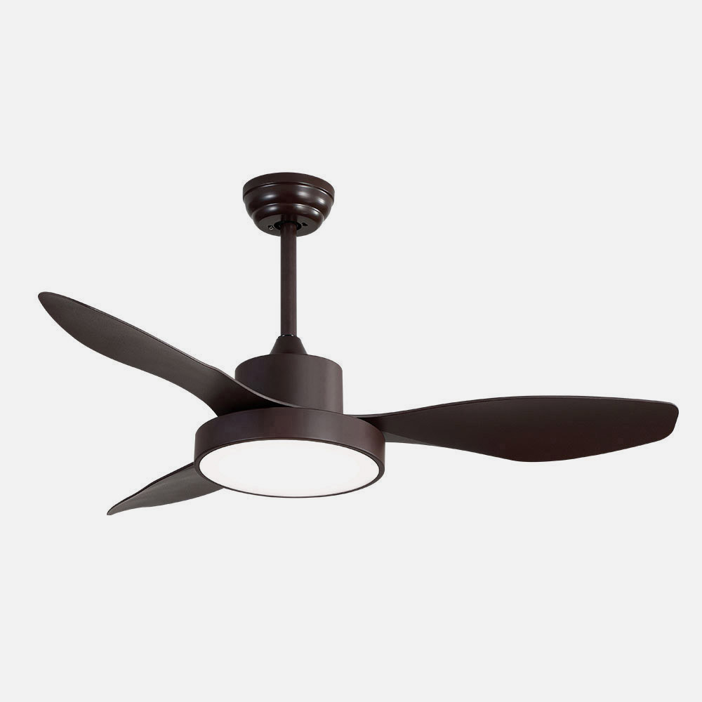 Ventilador Dc Hayate 24w 2650lm Marron 3aspas 6vel 97d 3000-4000-6000k Remoto,memoria Y Temporizador_2