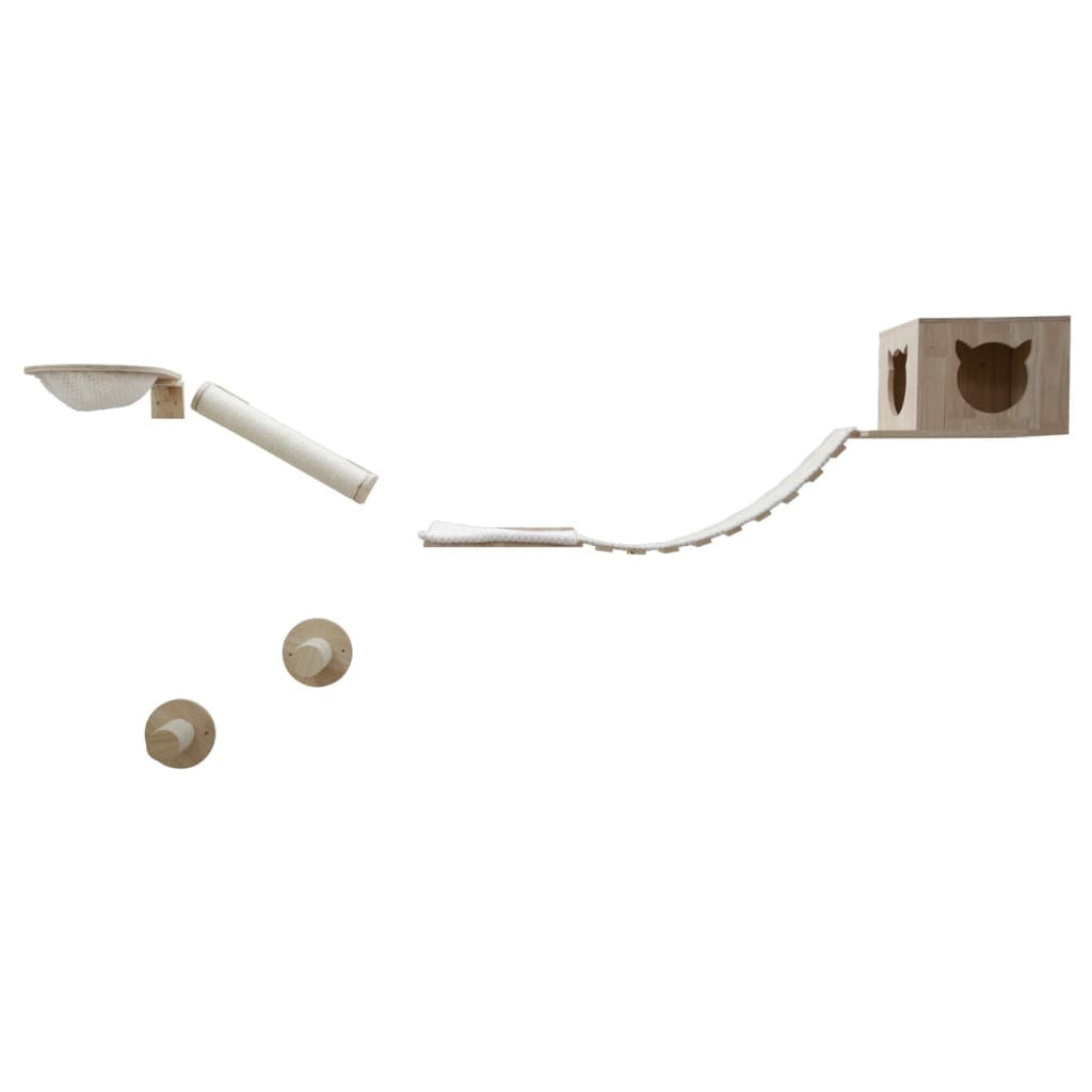 Kerbl Recorrido Mural Para Gatos Andes Blanco Y Natural 52x40x30 Cm_0