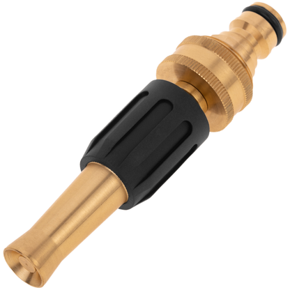 Lanza De Riego Regulable De Latón Zincado Con Grip De Caucho Y Rosca Hembra 3/4“ Para Manguera_0