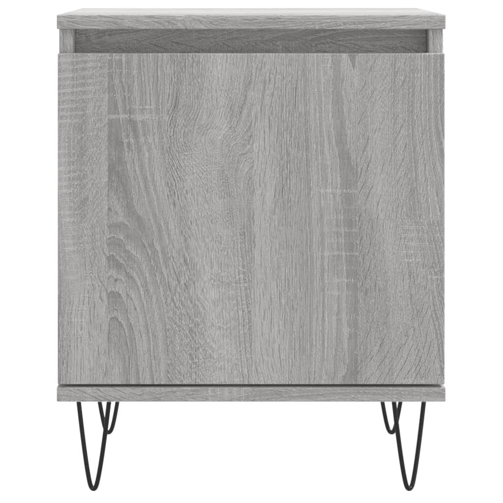 Mesita De Noche 2 Uds Madera Ingeniería Gris Sonoma 40x30x50 Cm_3