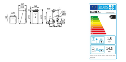 Bricosol Termoestufa De Pellet Boreal 16 Kw Gris_3