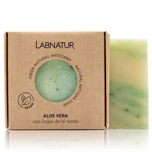 Jabón Natural Artesano de Aloe Vera Labnatur 100 g | Limpia, Hidrata y Suaviza | Rostro, Cuerpo y Manos | Vegano_0