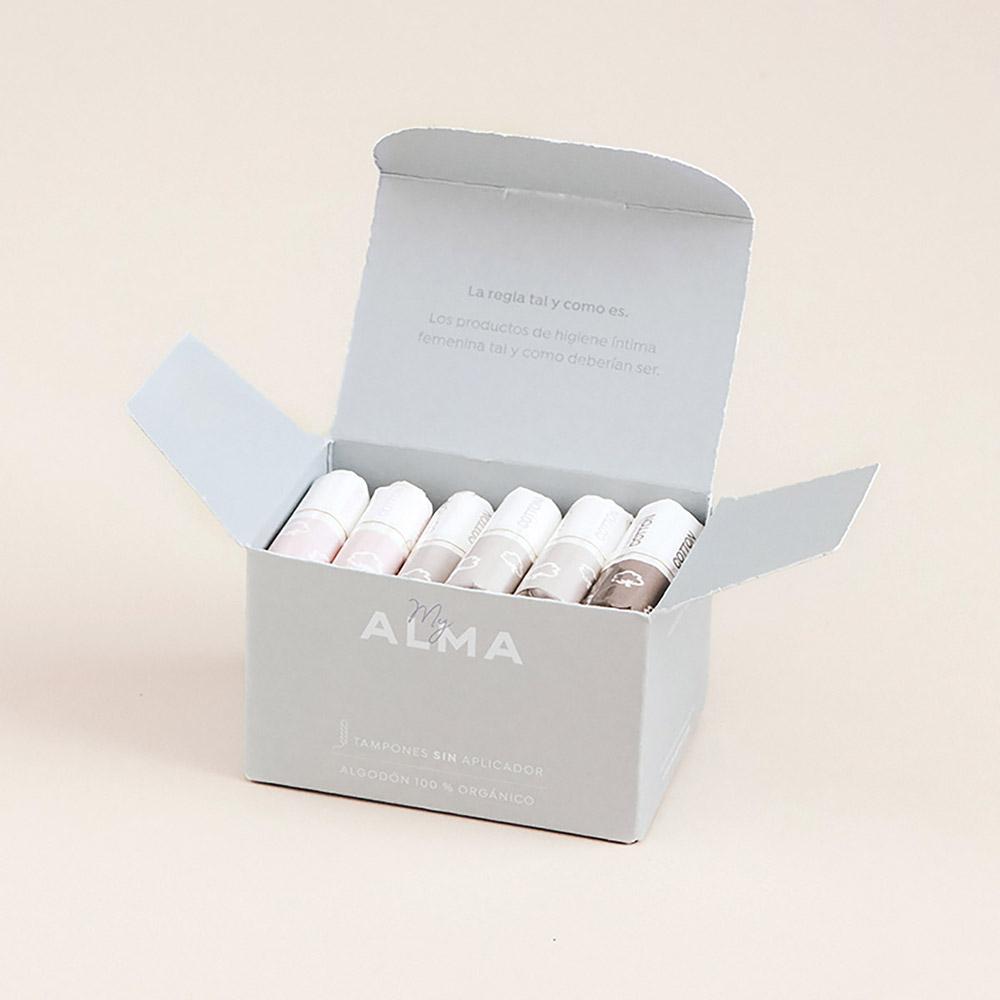 Tampões absorventes sem aplicador mini ECO My Alma 14 unid.