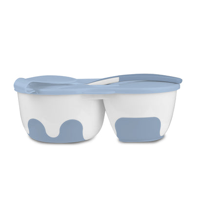 Doble Tupper Infantil 150+200 Ml Con Tapa Y Cuchara Blue_1
