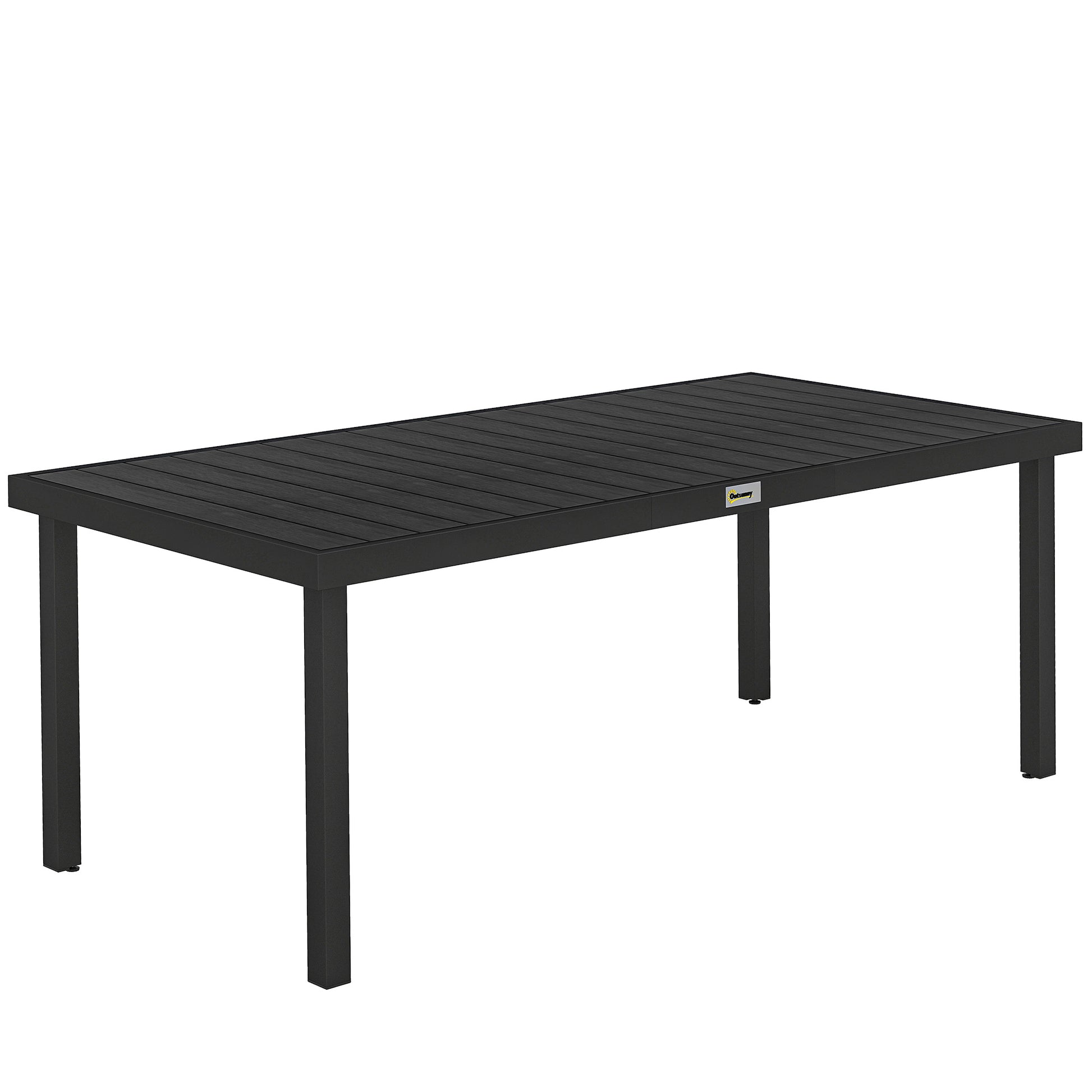 Outsunny Mesa De Jardín Mesa De Comedor De Aluminio Para 8 Personas 190x90x74 Cm_0