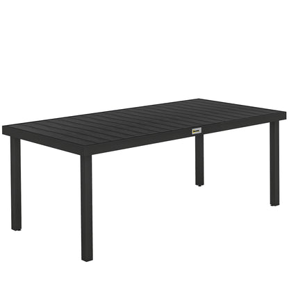 Outsunny Mesa De Jardín Mesa De Comedor De Aluminio Para 8 Personas 190x90x74 Cm_0