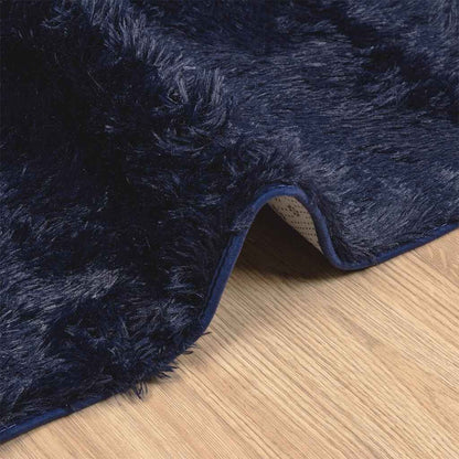 Vidaxl Alfombra De Pelo Largo Navarra Azul Marino 160x230 Cm Poliéster_4