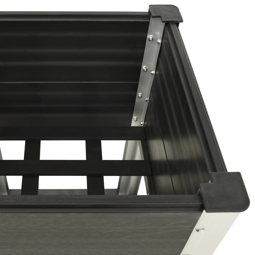Mesa De Cultivo Para Jardín Con Estante Wpc Gris 50x50x90 Cm_2
