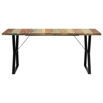 Mesa De Comedor De Madera Maciza Reciclada 180x90x76 Cm_0