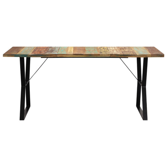 Mesa De Comedor De Madera Maciza Reciclada 180x90x76 Cm_0