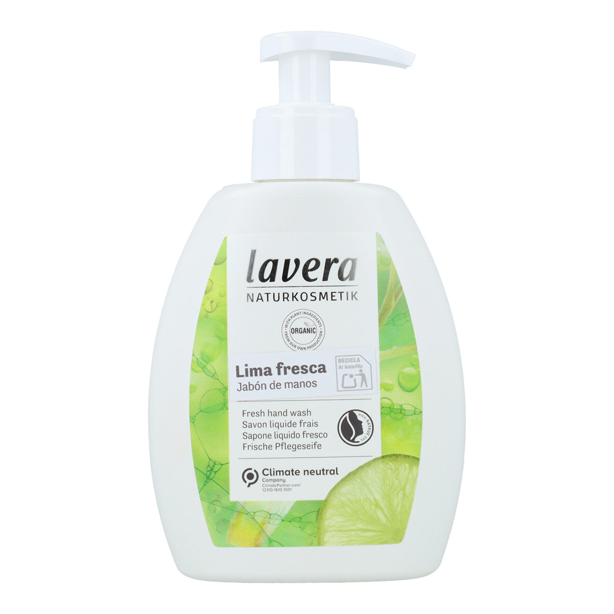 Recarga de sabonete líquido para as mãos LAVERA Fresh Lime 500 ml
