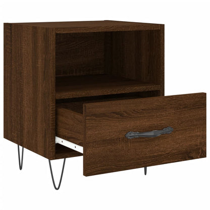 Mesita Noche 2 Uds Madera Ingeniería Marrón Roble 40x35x47,5 Cm_3