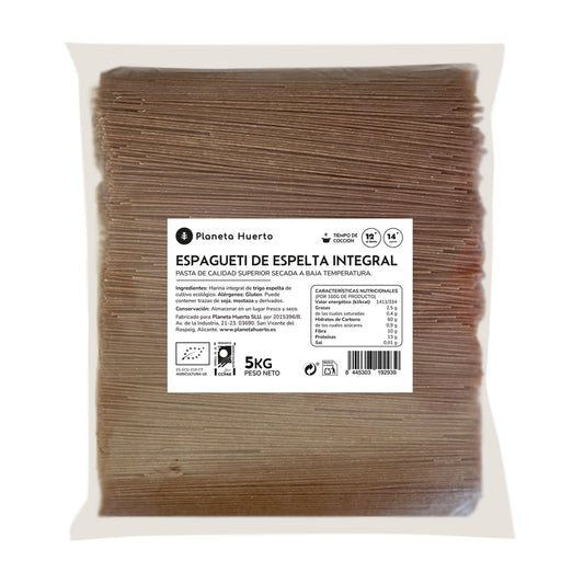 Esparguete de espelta integral ECO Planeta Huerto 5 Kg
