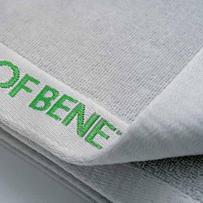 Toalla De Playa 90x160cm 380gsm 100% Algodón Velour Gris Con Logo Neutral Be