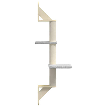 Árbol Rascador Para Gatos De Pared Gris Claro 108 Cm_4