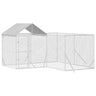 Vidaxl Canil exterior para cães com telhado de aço galvanizado Prata 4x4x2,5 M