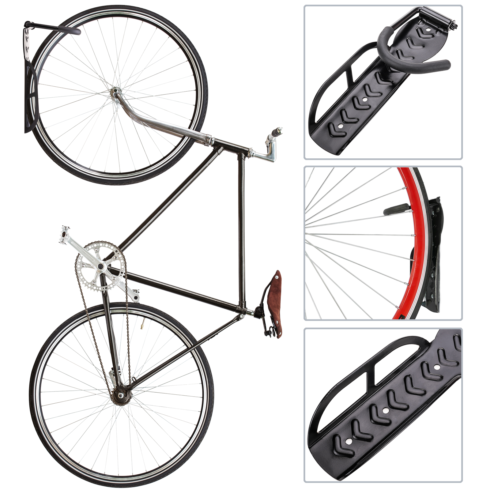 Soporte De Pared Con Gancho Ajustable Para Colgar Bicicleta Por La Rueda_1