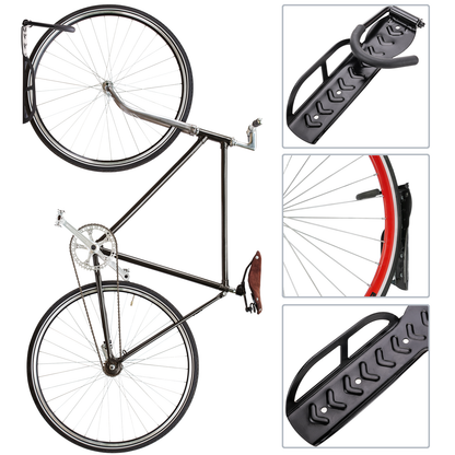 Soporte De Pared Con Gancho Ajustable Para Colgar Bicicleta Por La Rueda_1