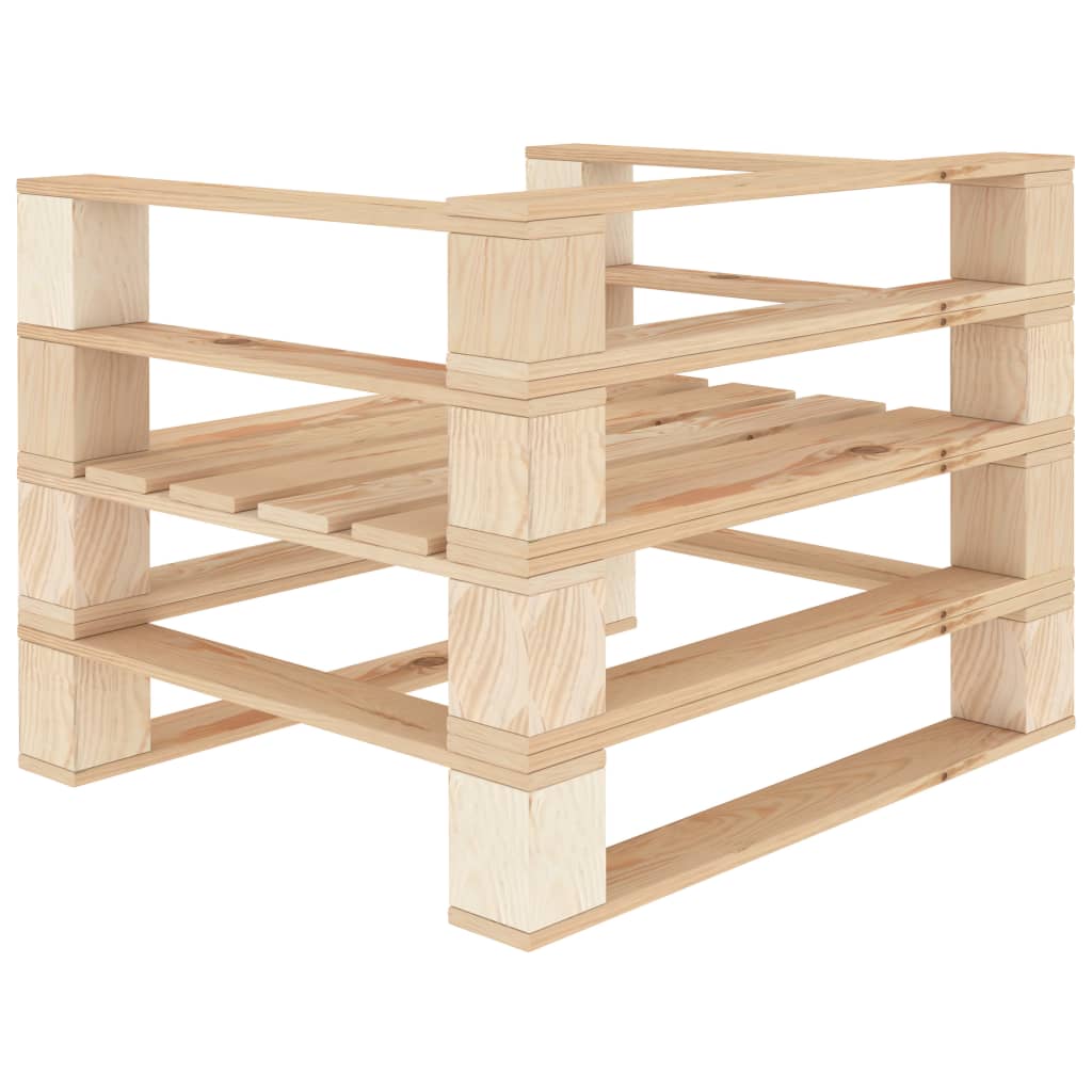 Vidaxl Juego De Muebles De Palets Para Jardín 5 Piezas De Madera_4