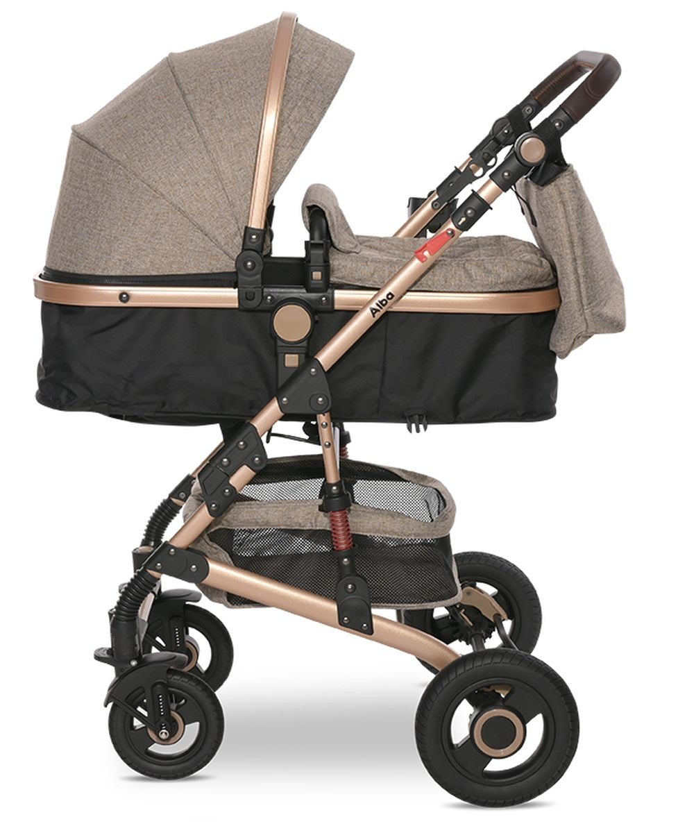 Carrito De Bebé Dúo Convertible Alba Premium Pearl Beige_1