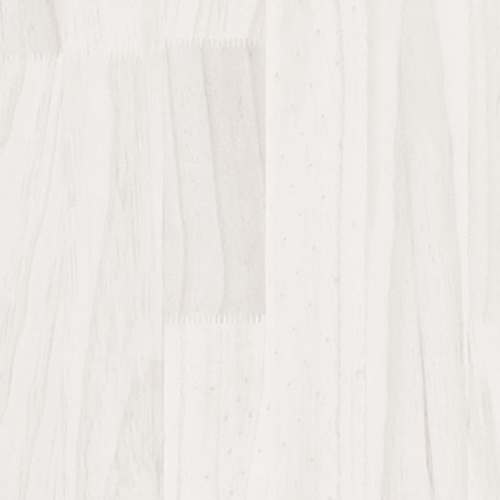 Aparador Madera Maciza De Pino Blanco 70x33x76 Cm / Vetonek_4