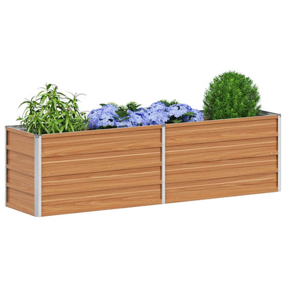Arriate Elevado Marrón Claro 160 X 40 X 45 Cm Acero Galvanizado_2