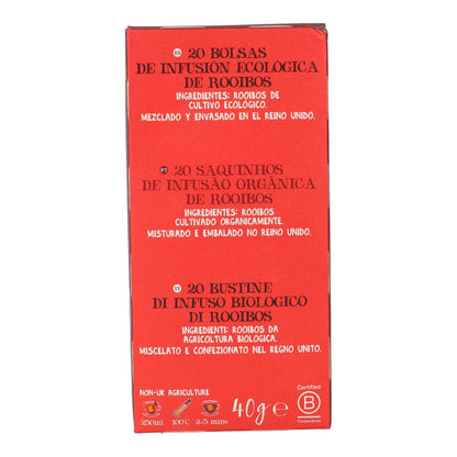 Infusão Rooibos Bio Cupper 20 saquetas 