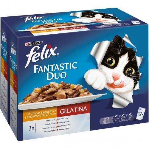 FELIX Duo Festa de Sabores em Gelatina 12 x 85 g